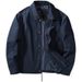 Spring And Autumn Men's Retro Business Casual Jacket Trendy Brand Solid Color Windproof Turn-Down Collar Executive_mkmklike.com