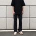 Nordmann Basic Black Flared Jeans For Men High Street Brand Cool Casual Long Slim Fit Versatile Straight Loose Pants_mkmklike.com