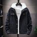 Autumn Winter European American Casual Ripped Loose Coat Men's Denim Jacket Trendy_mkmklike.com
