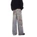 Fashionable Personalized Printed Men's Jeans, Straight Loose Wide-leg American High Street Pants, Trendy Brand, Cool And_mkmklike.com