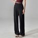 Outdoor Training Casual Running Fitness Loose Straight High Waist Sports Trousers Yoga Pants Wide Leg Women_mkmklike.com