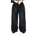Trendy Low Waist Wide Leg Jeans For Women - Stretch Denim Pants With Sexy Loose Fit & Straight Cut_mkmklike.com