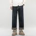 New Spring Primary Color Jeans Men's Harlan Loose Trendy Brand American Retro Washed Double Craft Medium Waist Large Size_mkmklike.com