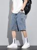 2025 2025 Men's Summer Denim Cargo Shorts Large Size 8XL 7XL 6XL Elastic Waist Straight Baggy Jeans Shorts_mkmklike.com