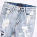 Men's Slim Fit Stretch Denim Jeans With Embroidery & Ripped Details - Straight Leg Comfortable Casual Pants_mkmklike.com