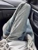 Men's Blue Gradient Jacquard Jeans High-End American Fashion Brand Summer Flared Trousers Design Narrow Fit_mkmklike.com