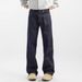New Denim Jeans Men's American Retro Casual Pants Trendy Wide-leg High Street Loose Straight-leg Pants_mkmklike.com
