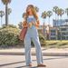 K Wide Leg Denim Overalls, Casual Slimming Jumpsuit, Women's Clothing Style_mkmklike.com