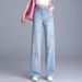 Drop-shipping Straight-leg Jeans For Women, 2024 Spring And Autumn New Style, High-waisted, Slimming, Drapey,_mkmklike.com