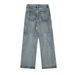 Men's Spider Web Embroidered Straight Leg Denim Jeans - Bluish & Black Options, Sizes M To XXXL_mkmklike.com