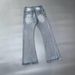 Men's Clothing Paris Style Flared Lost Videotape Ice Blue Washed Damaged Flared Jeans Clean Fit Style_mkmklike.com