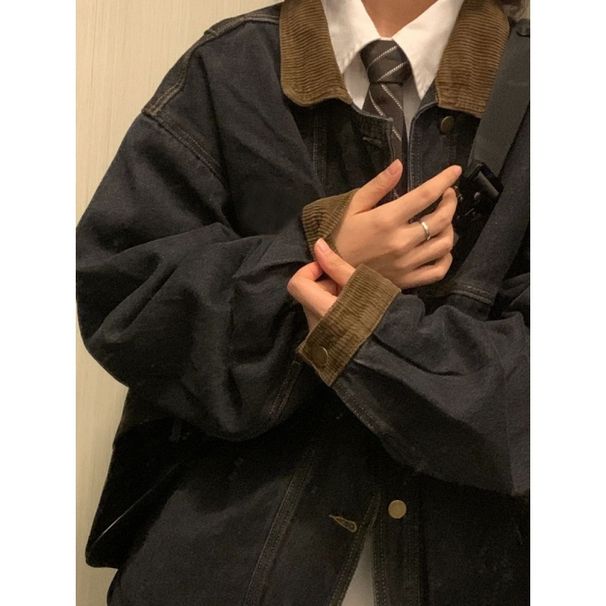 Northfold 2025 American Retro High Street Patchwork Denim For Women Spring New Couple Outfit Jacket Top Trendy_mkmklike.com