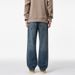 Men's Clothing Retro Cleanfit Straight Leg Jeans Loose Casual Trousers Classic Straight Leg Jeans - Vintage Washed Denim Pants For Cleanfit Style_mkmklike.com
