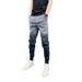 Men's Gradient Color Slim Fit Jogger Harem Pants Casual Dad Jeans Elastic Waist Blue Long Polyester Slight Stretch_mkmklike.com