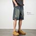 American Ripped Denim Shorts Men's New High Street Trendy Brand Retro Loose Casual Pants Men's Trendy_mkmklike.com