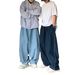 Men's Clothing Wide Leg Denim Pants Unisex Oversized Vintage Denim Pants - Baggy Loose Fit Streetwear Jeans With Relaxed Cuff (Light Blue & Dark Blue)_mkmklike.com