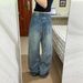 Women's Clothing Star Print Loose Straight Leg Denim Trousers For Women Washed Effect_mkmklike.com