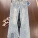 Plaid Jeans Men's And Women's Spring And Autumn New High-waisted Loose And Thin Ins Hong Kong Style Wide-leg Pants Casual Floor Pants_mkmklike.com