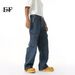 EF JEANS | 2025 Spring New Big Pocket Casual Overalls Pleated Three-dimensional High Street Straight Jeans_mkmklike.com
