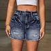 Women's Clothing Summer Women's Three Quarter Pants Denim Shorts Sexy Slim Fit Shorts_mkmklike.com