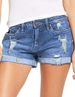 Women's Clothing Elastic Ripped Denim Shorts For Women_mkmklike.com