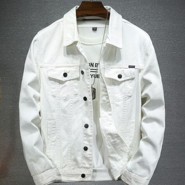 Northfold 2025 Spring Autumn New Unisex Casual Trendy Brand European And American Simple Turn-down Collar Denim Jacket_mkmklike.com