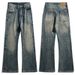 Men's Clothing Men's Tie Dye Distressed Retro Curved Blade Straight Leg Jeans Loose Wide Leg Pants American High Street Style_mkmklike.com