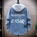 Men's Spring Autumn Casual Hooded Cowboy Jacket, New Handsome, Student And Youth, Loose Trendy Top_mkmklike.com