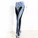 Niche Design Deconstruction Style Contrast Color Jeans For Women Sexy Hot Girl Slim Long Legs High Waist Trousers_mkmklike.com