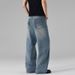 Men's Korean Style Retro Washed Distressed Jeans Loose Fit Straight Leg Versatile Flowing Floor Length Pants Unisex_mkmklike.com