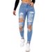 Women’s Clothing jeans spring and summer women's ripped high elastic jeans for women_mkmklike.com