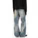 Men's Washed Vintage Distressed Whiskered Slim Fit Jeans Trendy High Street Style Straight Leg Loose Fit Cool Trousers_mkmklike.com
