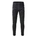 Men's Clothing American High Street Trend Multi Pocket Stretch Slim Fit Pants Knee Pleated Motorcycle Jeans Men's Pants 964_mkmklike.com