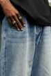 Mens Baggy Jeans Vintage Plain Pants Casual Wide Leg Loose Fit Denim Hip Hop Jean_mkmklike.com
