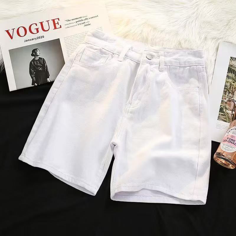 Men's Summer Lightweight Denim Shorts Trendy Loose Fit Casual Fashionable Brand Pants 5 Point Riding Breeches_mkmklike.com