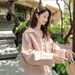 Chicco Autumn New Pink Denim Jacket Women Korean Style Student Plus Size Loose Long Sleeve Slimming Fashionable Top_mkmklike.com