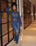 CM9528 Women's Western Style Stretch Casual Denim Suit European American Fashion Washed Burnished Finish Two-piece Outfit_mkmklike.com