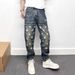 Men's Clothing Trendy Skinny Tapered Jeans Casual Retro Style Distressed Straight-Leg Jeans Edgy Pants_mkmklike.com