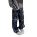 Streetwear Letter Print Jeans – Oversized Straight-Leg Denim Pants For Men (S-3XL, Vintage Dark Wash & Full-Length Typography)_mkmklike.com