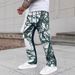 Men's Clothing Camouflage Overalls Retro High Street Loose Straight Pants_mkmklike.com