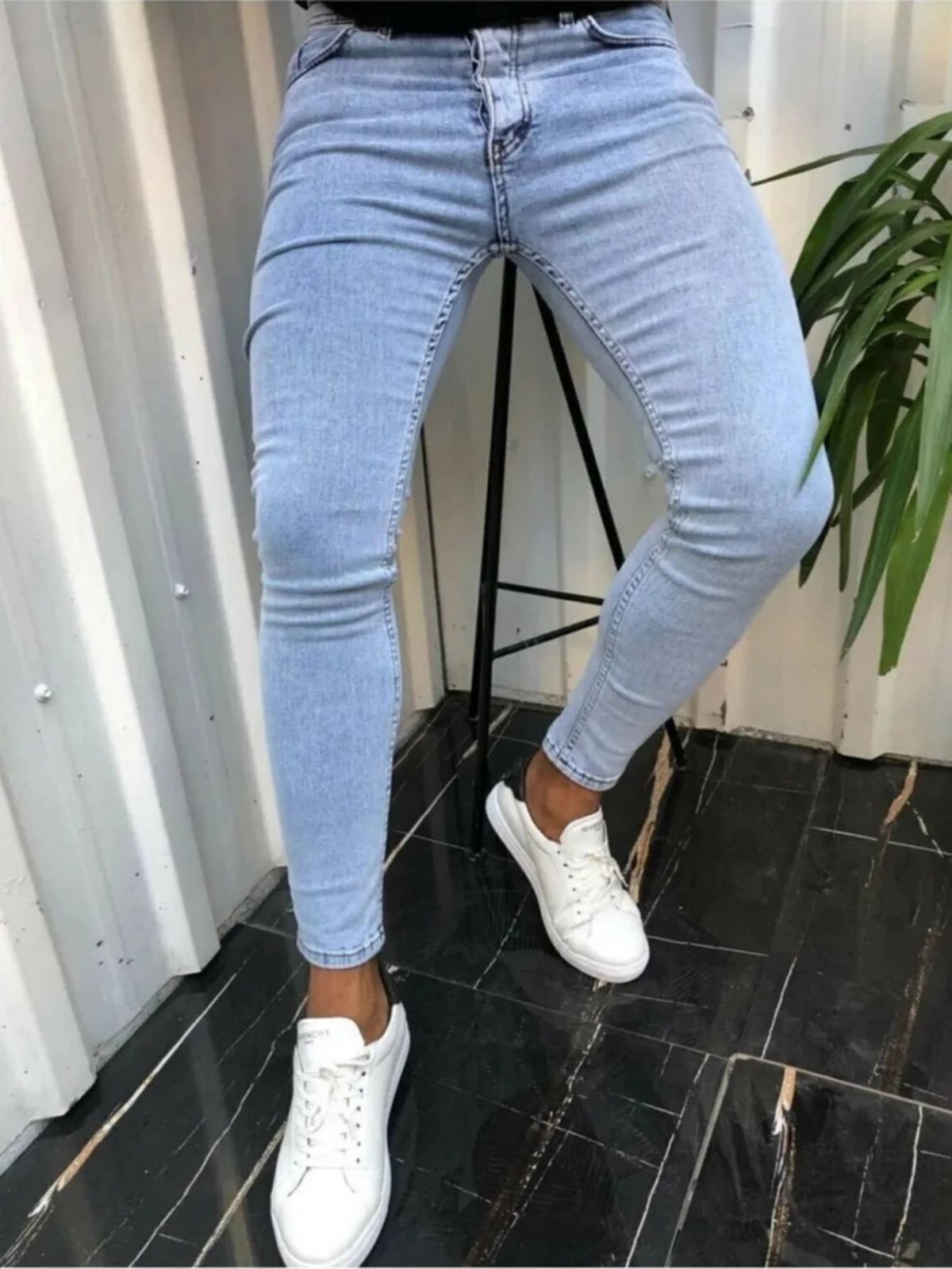 Men's Slim Fit Stretch Denim Jeans - Comfortable Straight Leg Trousers For Casual & Work_mkmklike.com