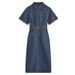 Waist Cinched Denim Dress For Women, Summer New Style, French Luxury, Small Stature, Temperament, Long Skirt_mkmklike.com