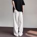 2025 Spring/Summer Trendy Basic Solid Color Straight-Leg Pants, Casual Long Pants For Men And Women, Hong Kong Style_mkmklike.com