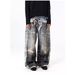 Men's Clothing Men's Style Distressed 3D Printed Faux Leather Two-Piece Set Baggy Street Style Trendy Loose Wide Leg Pants_mkmklike.com