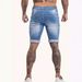 Men's Classic Denim Bermuda Shorts – Mid-Thigh Casual Stretch Shorts With Straight Leg (Sky Blue, S-2XL)_mkmklike.com