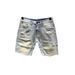 Summer Thin Ripped Denim Men's Trendy Brand Hole Light Blue Washed Five-Point Frayed Straight Mid-Length Shorts_mkmklike.com
