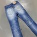 Men's Clothing Men's Ice Blue Destroyed Denim Jeans - 517 Fit Bootcut Vintage Pants (Light Blue, S-XXL)_mkmklike.com