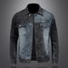 Loom Europe Station 2023 Autumn New Washed Trendy Brand Color Block Casual Denim Jacket Men's Turn-Down Collar Coat_mkmklike.com