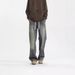 Vintage Washed Straight Leg Denim Pants For Men - Relaxed Fit High Waist Baggy Jeans With Distressed Details_mkmklike.com