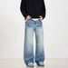 Men's Vintage Washed Jeans – Relaxed Straight Fit Denim Pants With Classic Five-Pocket Design (S-XXXL)_mkmklike.com